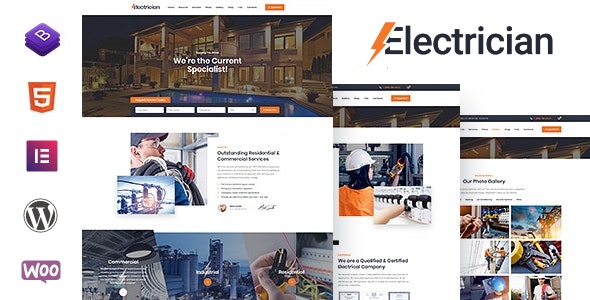 Eletricista - Tema WordPress de serviços de eletricidade